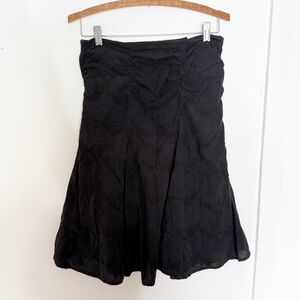 Morbid Threads vintage embroidered‎ Gathered ruched Waist Midi skirt size medium